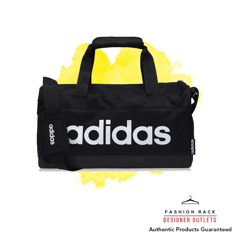 Adidas Linear Logo Duffel Bag Black / Black / White