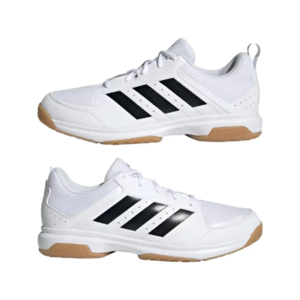 Adidas Men's Ligra 7 Badminton Shoe (Cloud White/Core Black/Cloud White)