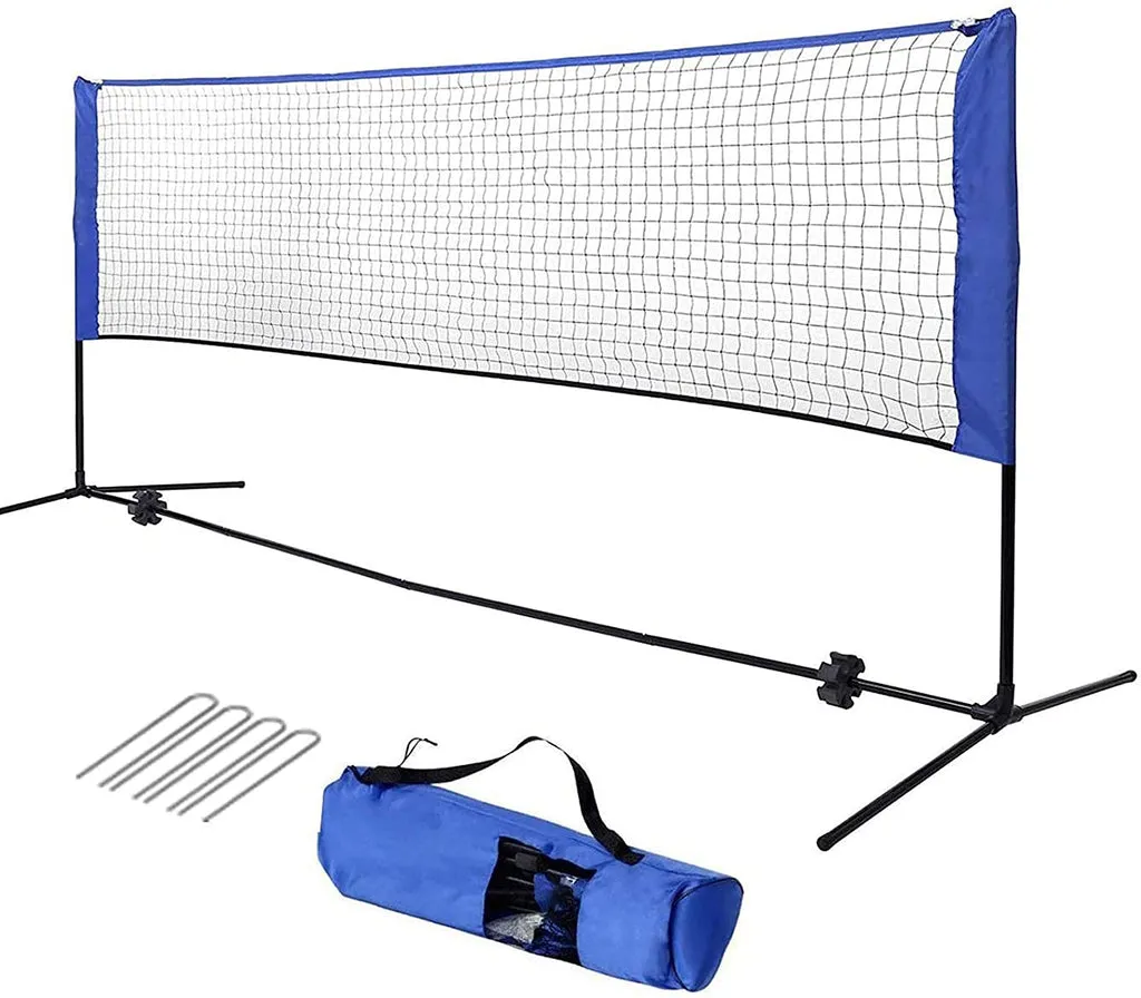 Badminton Net Set Portable with Poles Easy Setup