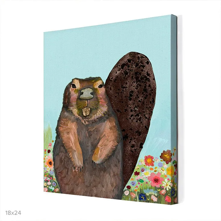 Beaver With Gold Tooth Canvas Wall Art