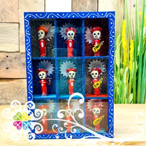 Blue Mexican Gallery Box Decor - Cajita Decorativa Barro Cocido