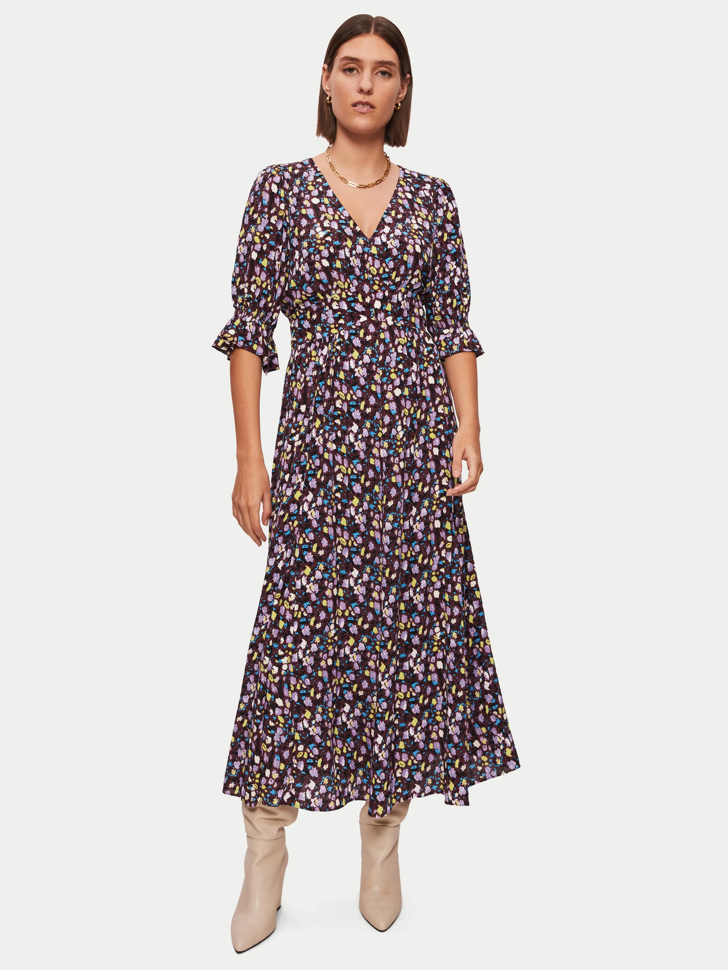 Carnation Midi Dress | Purple