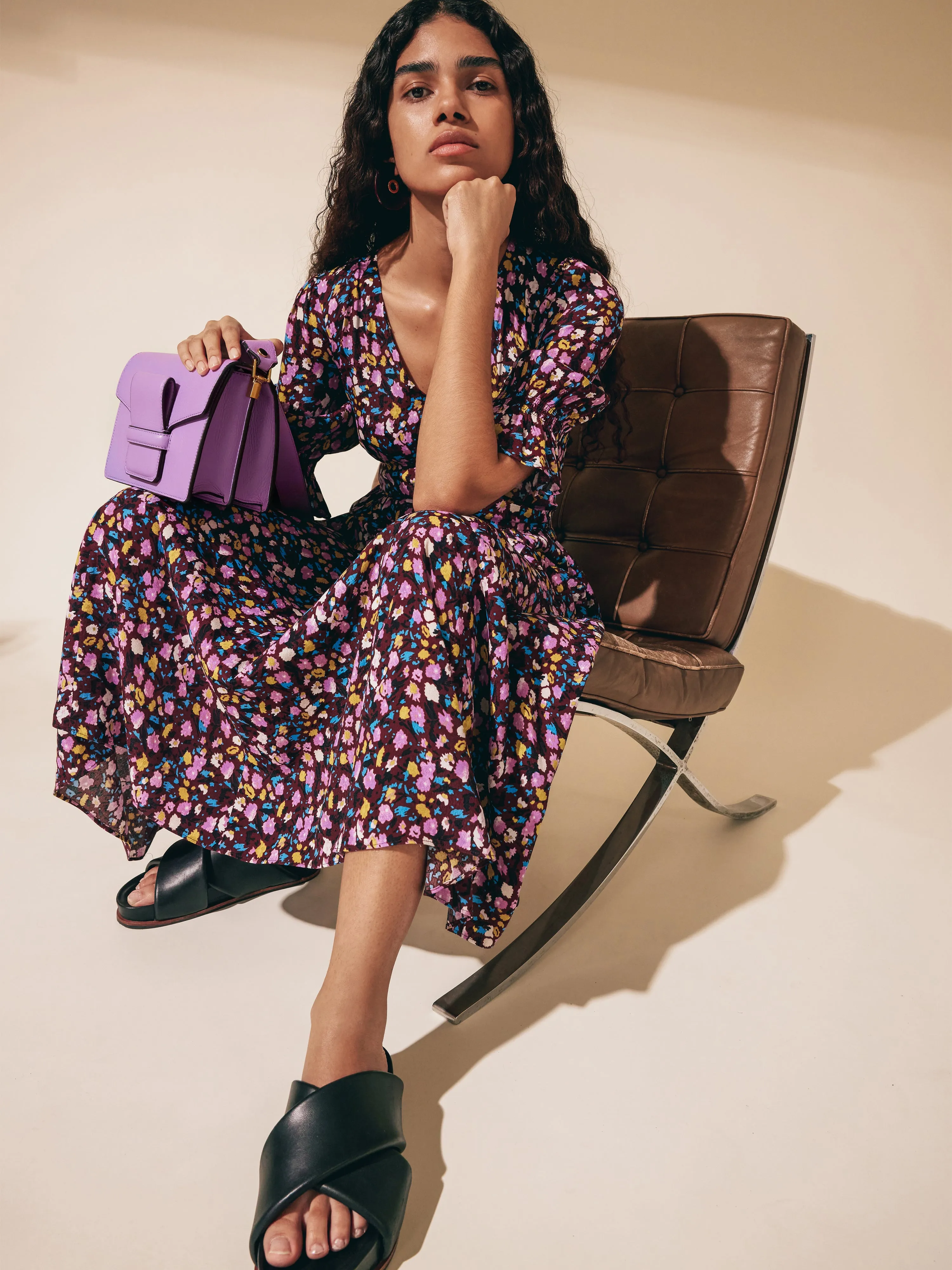 Carnation Midi Dress | Purple