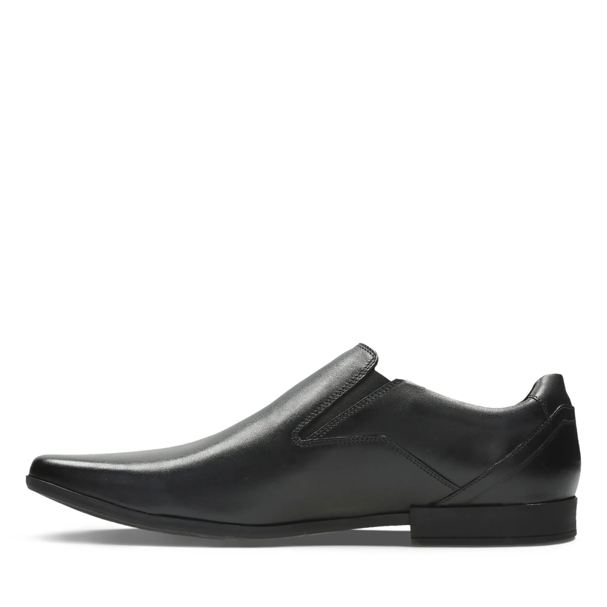 Clarks Glement Slip Black Leather