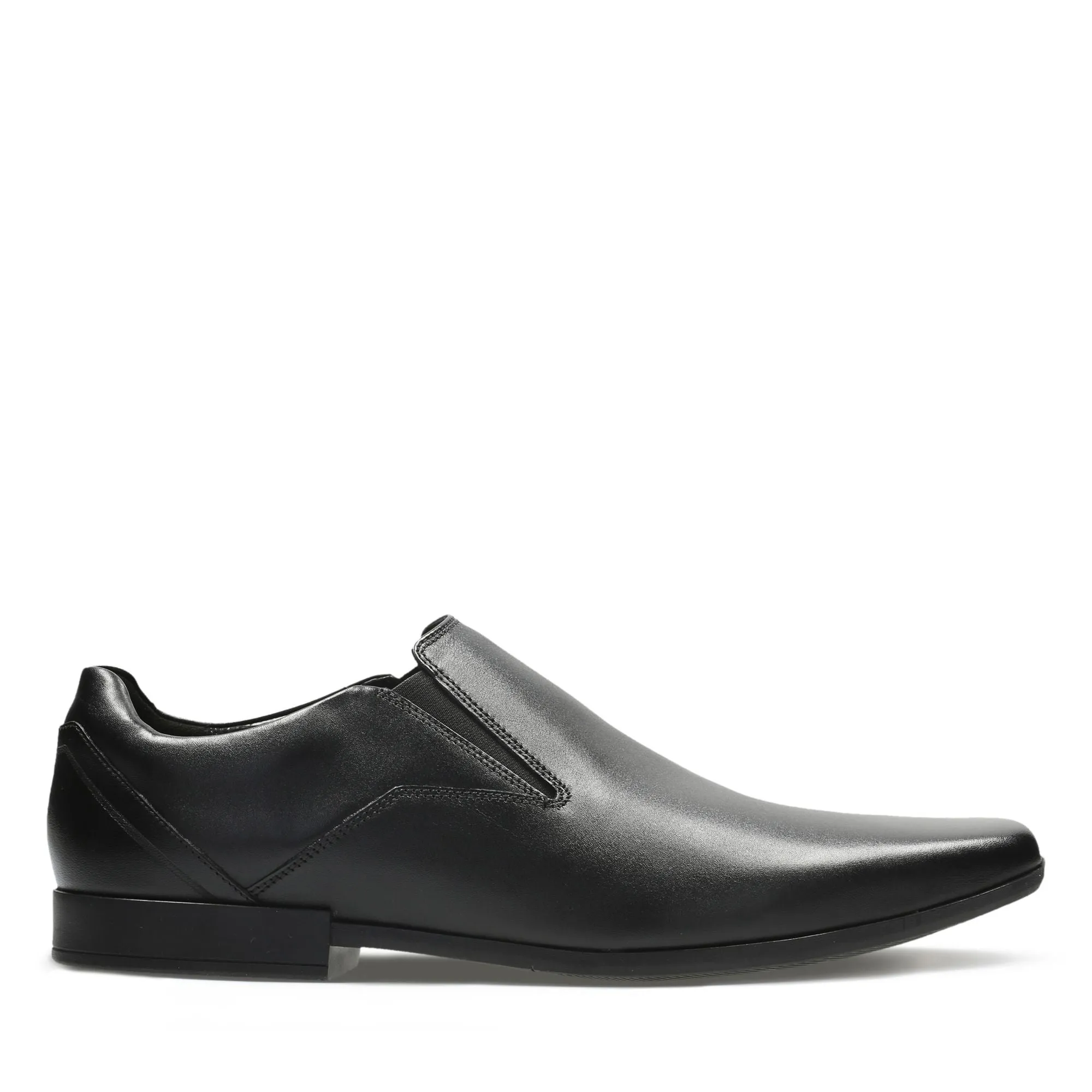 Clarks Glement Slip Black Leather