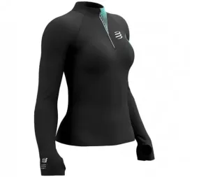 Compressport | Winter Trail Postural LS Top | Dames | Black / Cockatoo