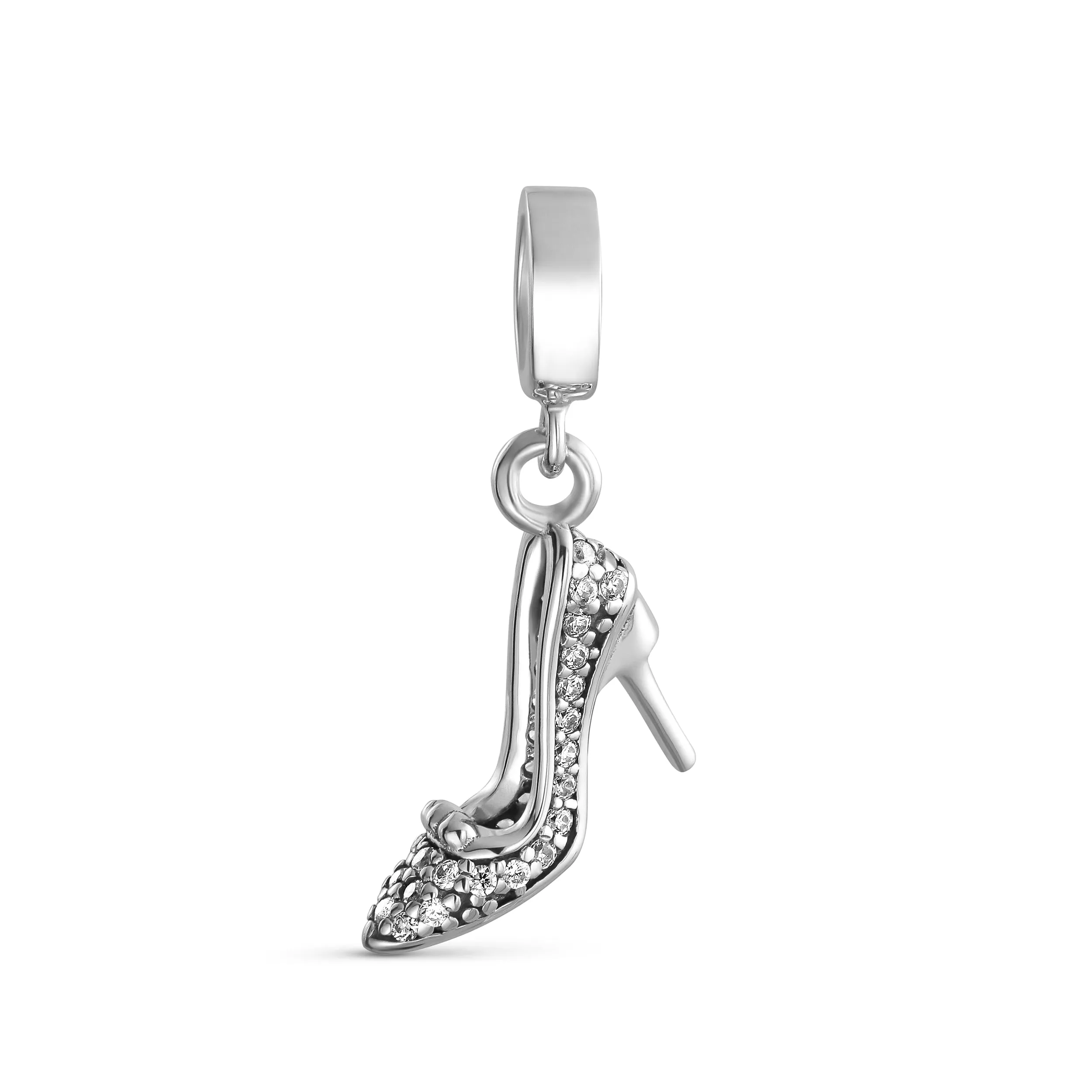 Fashionista High Heel Shoe Stiletto, Party Dress, Handbag, Charm Bead .925 Silver