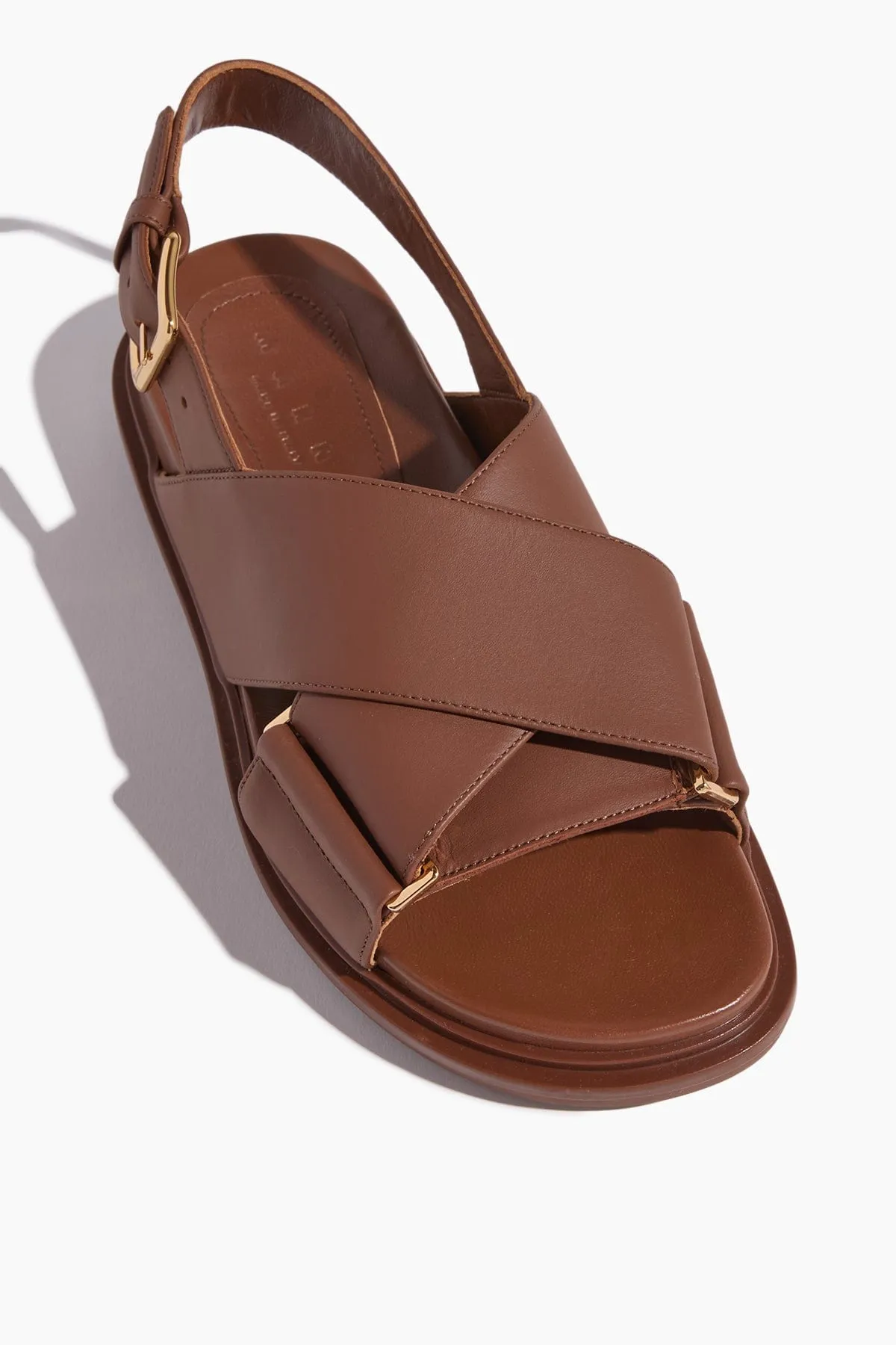 Fussbett Criss Cross Sandal in Gold/Brown