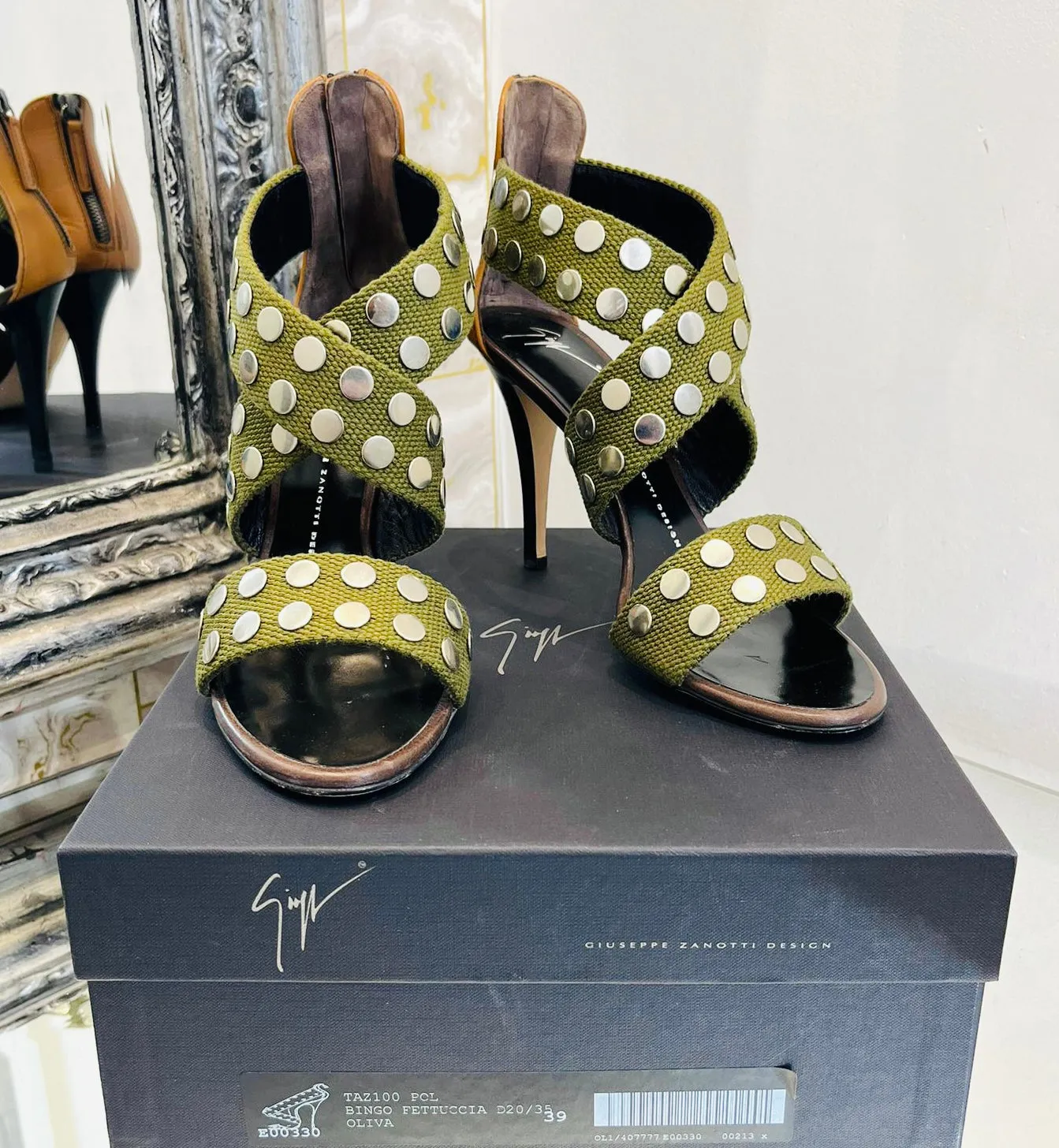 Giuseppe Zanotti Studded Sandals. Size 39