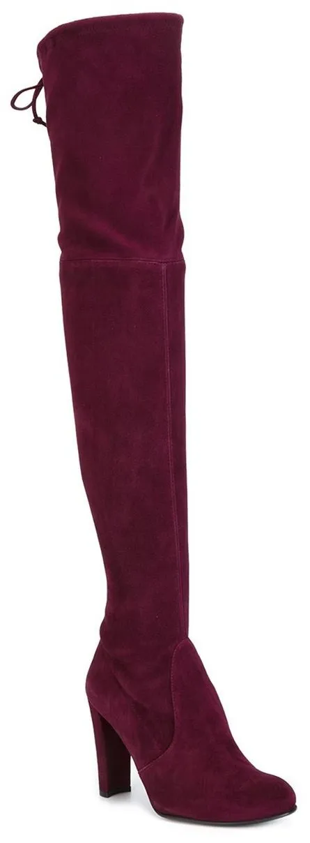 'Highland' Tall Suede Boots - ( Black, Grey, Wine Red, Beige )