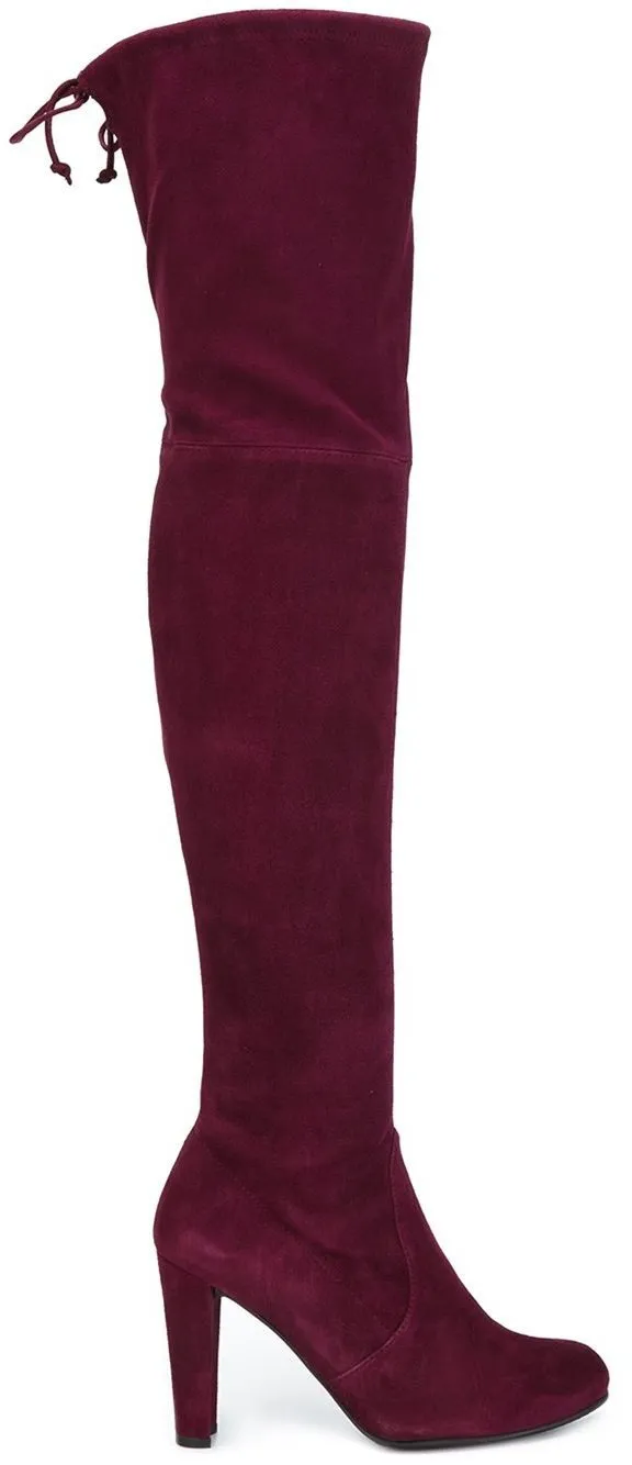 'Highland' Tall Suede Boots - ( Black, Grey, Wine Red, Beige )