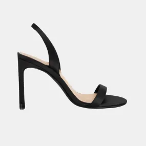 Martini Heel Black Satin