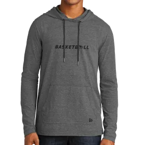 New Era Tri-Blend Performance Pullover Hoodie Tee- Basketball Head