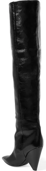 'Niki' Leather Knee Boots