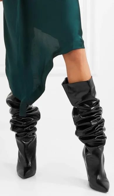 'Niki' Leather Knee Boots