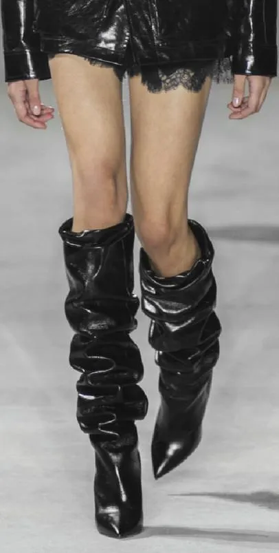 'Niki' Leather Knee Boots