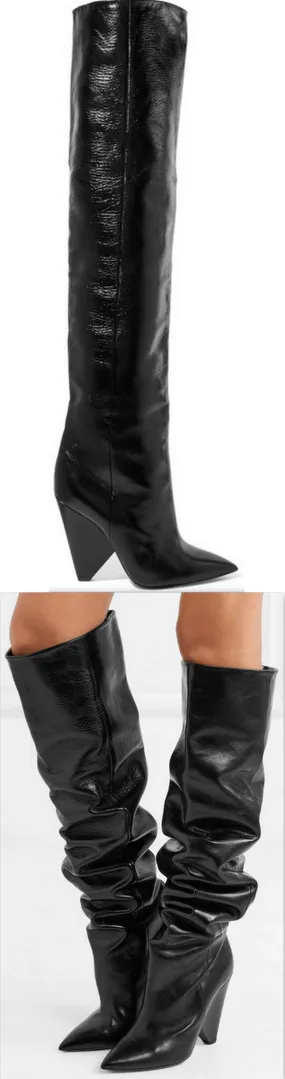 'Niki' Leather Knee Boots