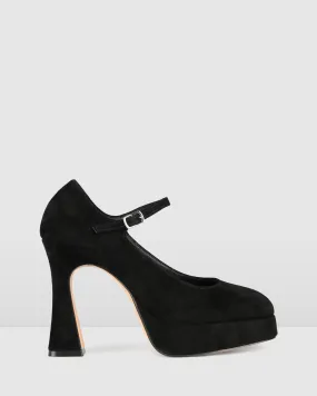 RAVINA PLATFORM HIGH HEELS BLACK SUEDE