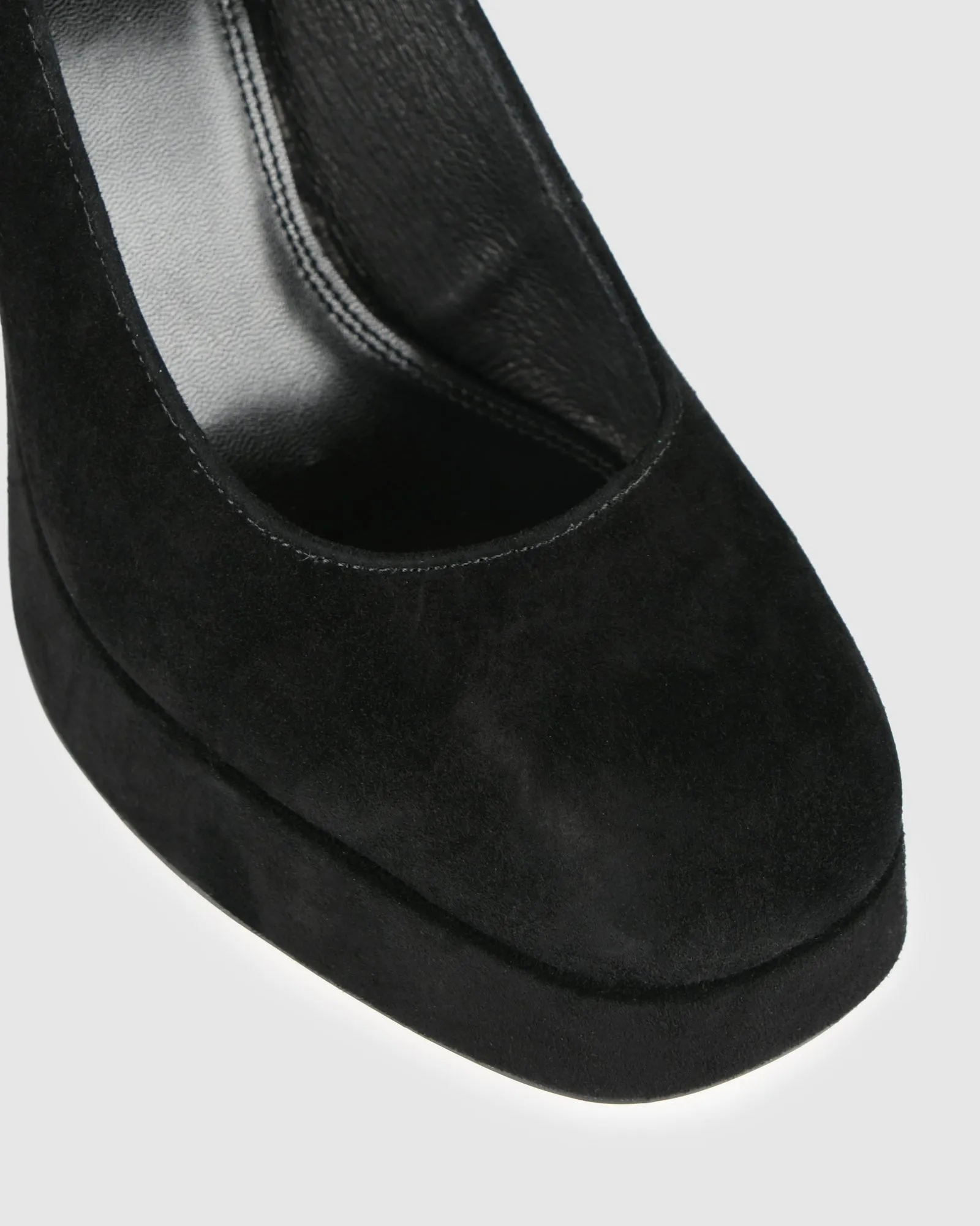 RAVINA PLATFORM HIGH HEELS BLACK SUEDE