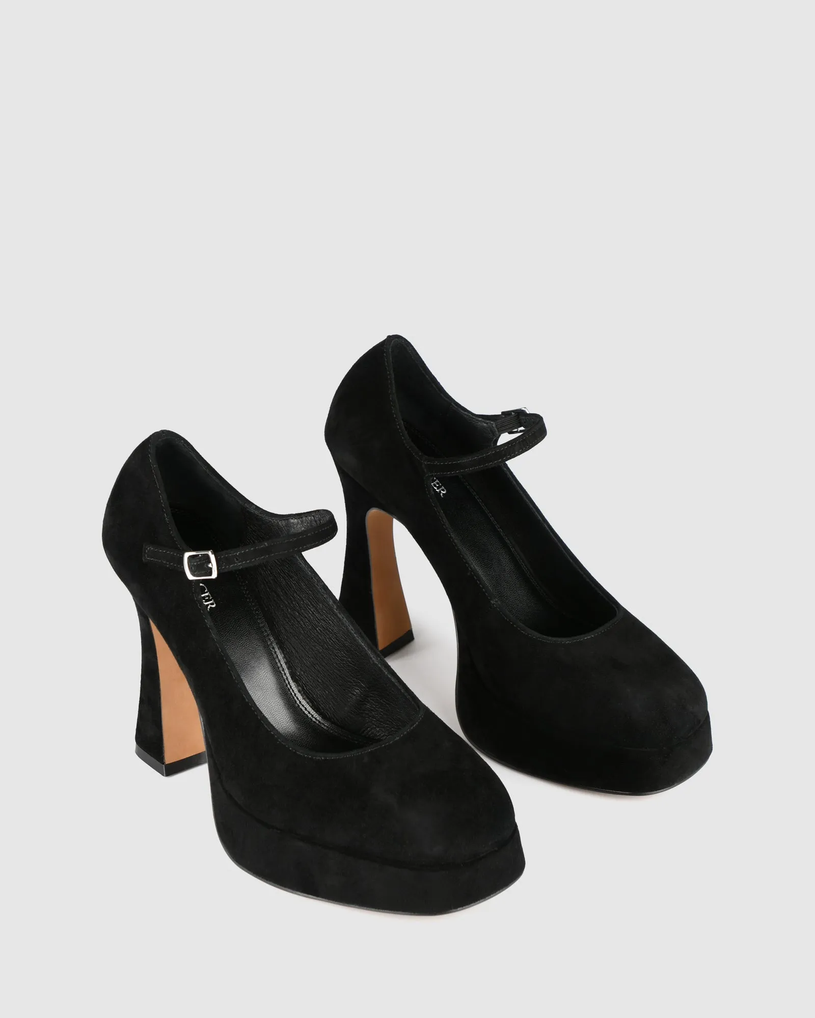 RAVINA PLATFORM HIGH HEELS BLACK SUEDE