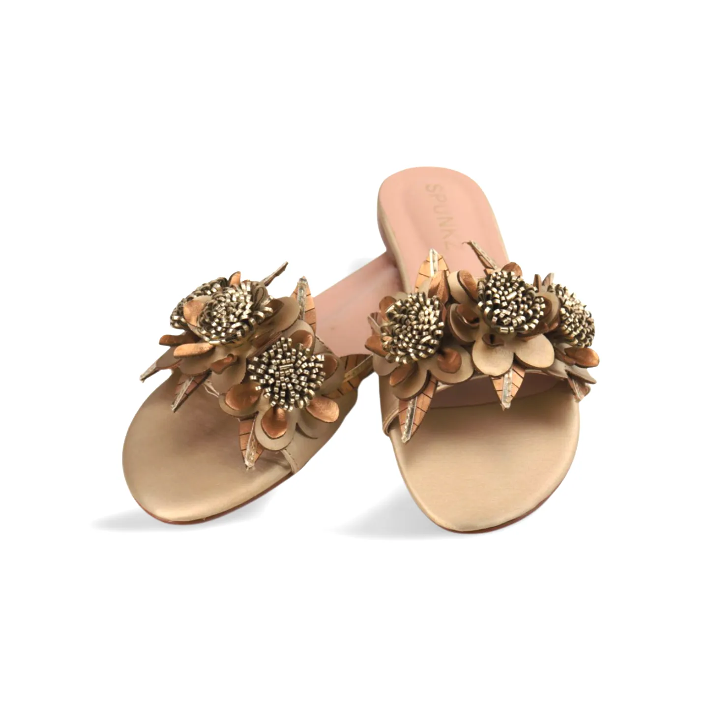 Stylish Women's Floral Embellished Flat Sandals