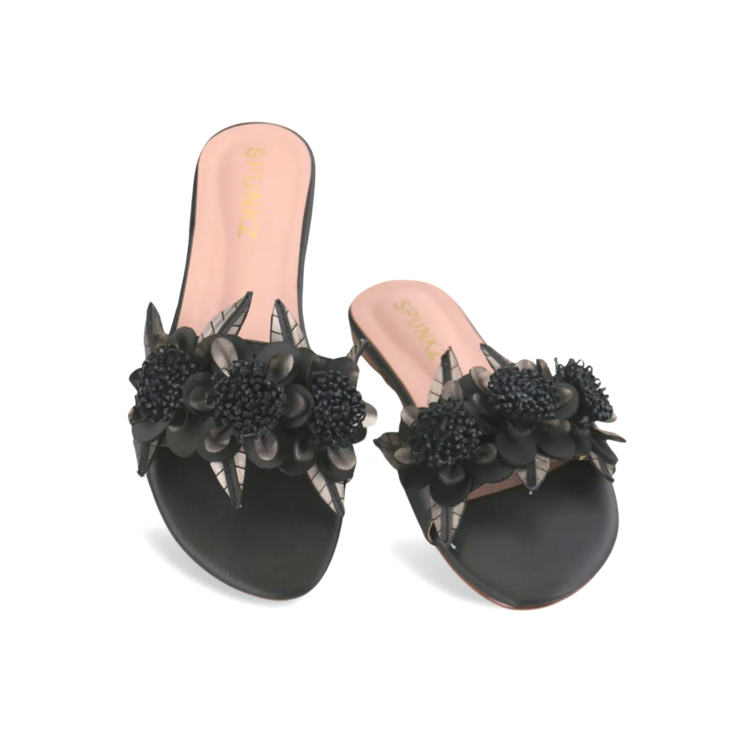 Stylish Women's Floral Embellished Flat Sandals