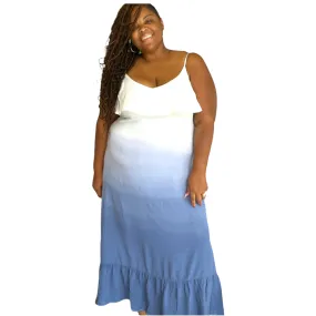 Women's Plus Size Ombre  Plus Size Maxi Dress